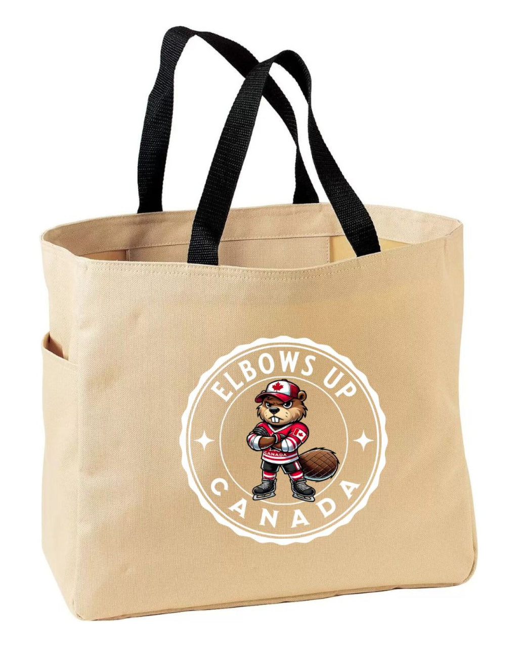 Elbows up Beaver Tote Bag