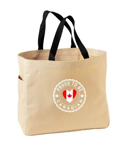 Proud to be Canadian Heart Flag Tote Bag