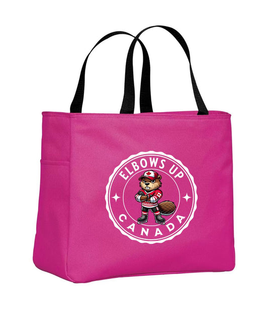 Elbows up Beaver Tote Bag