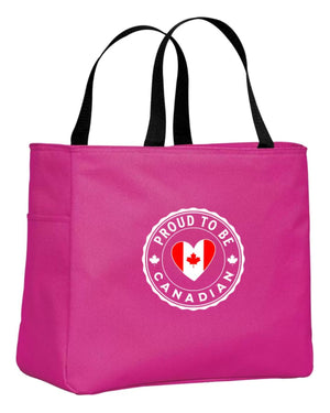 Proud to be Canadian Heart Flag Tote Bag