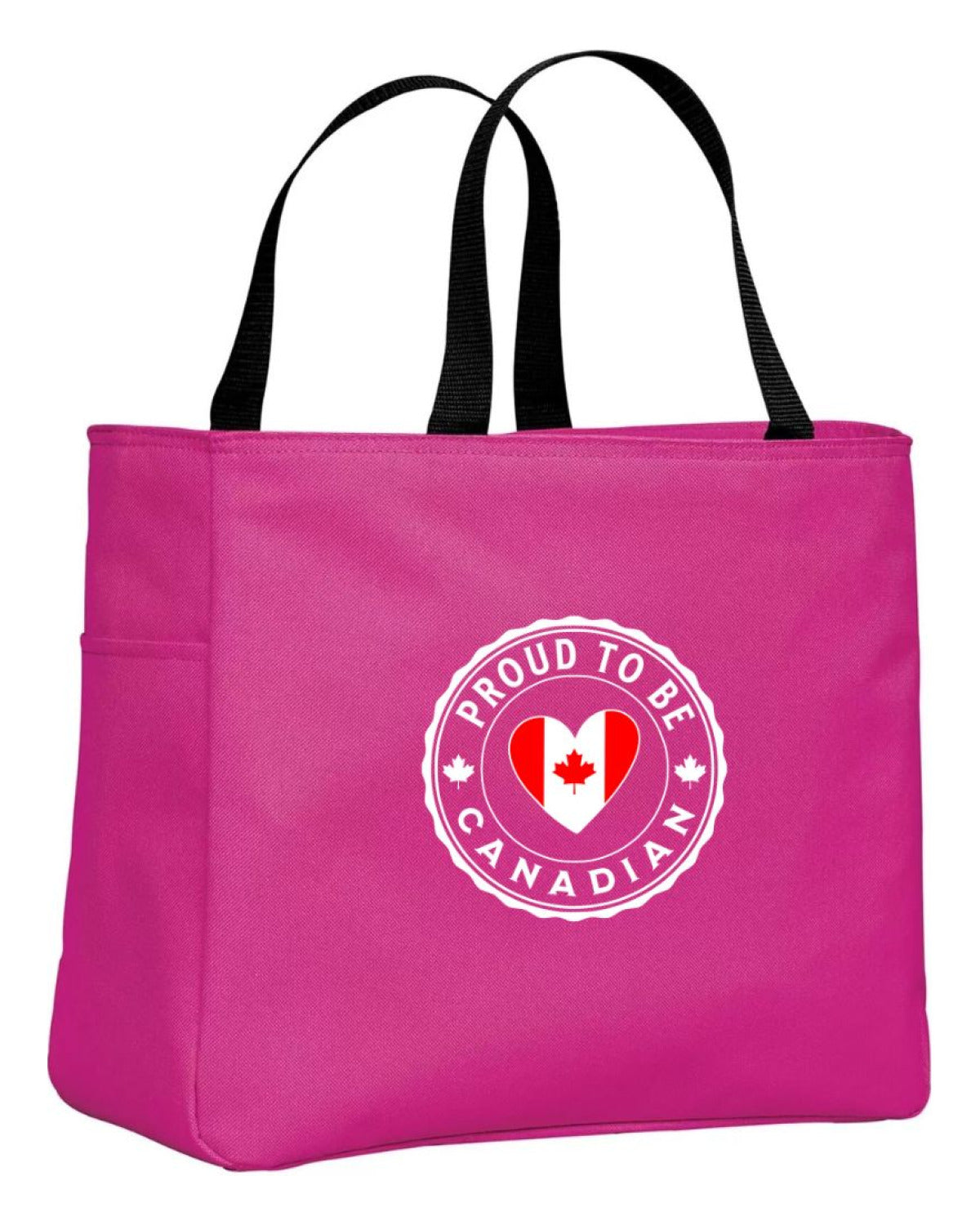 Proud to be Canadian Heart Flag Tote Bag