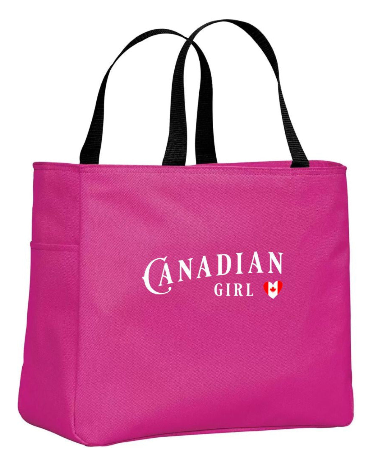 Canadian Girl Heart Flag Tote Bag