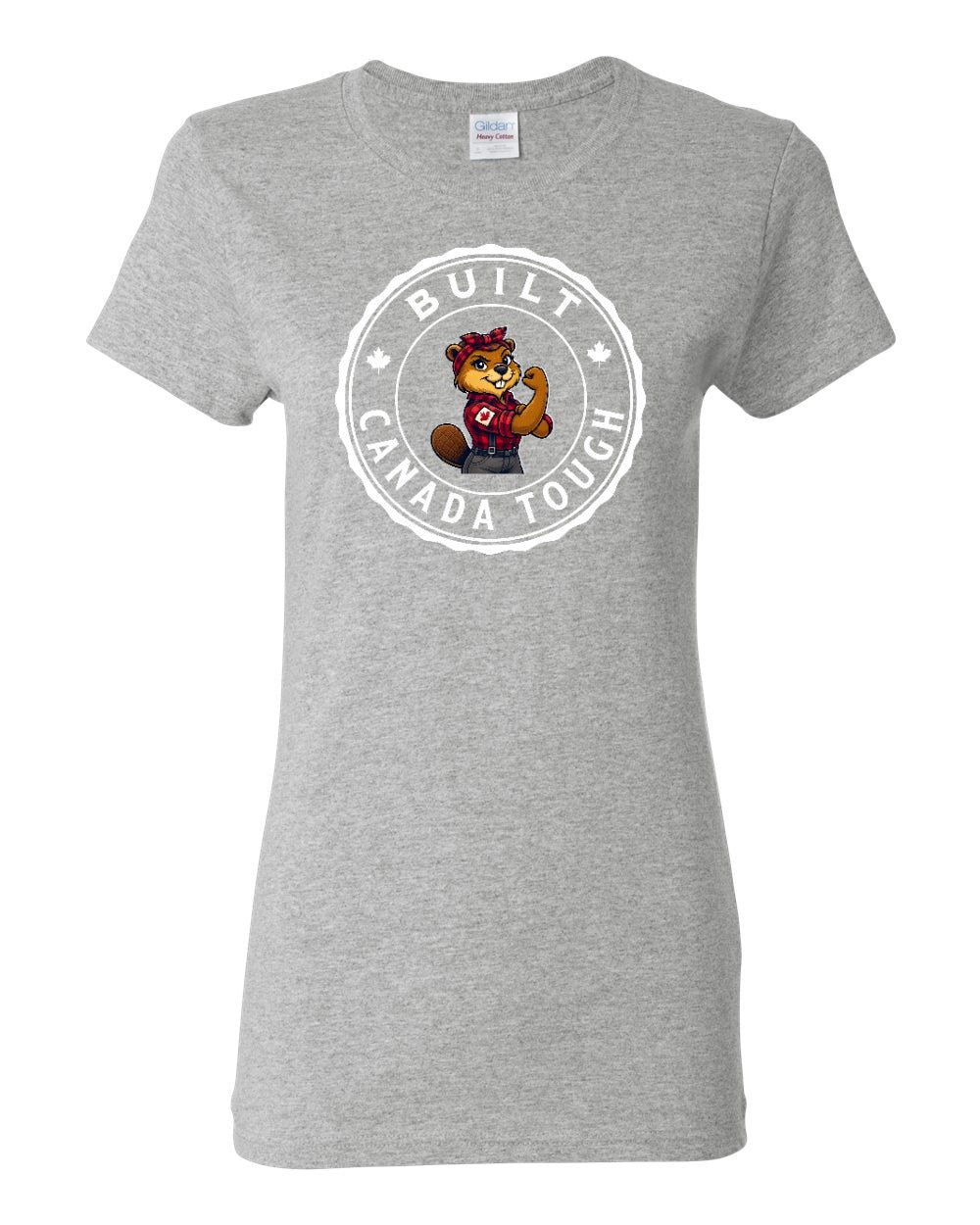 Built Canada Tough Female Beaver  Women's Tee - Gildan Canada (sewn Internationally)