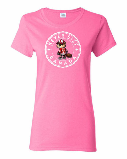 Never 51st Beaver Full Front Women's Tee - Gildan Canada (sewn Internationally)