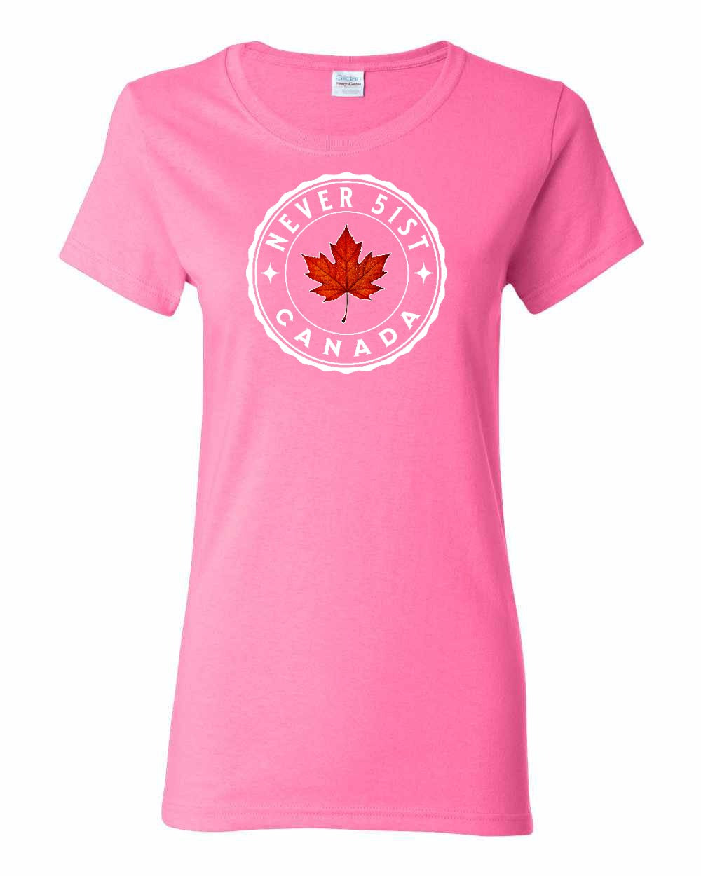 Never 51st Leaf Full Front Women's Tee - Gildan Canada (sewn Internationally)