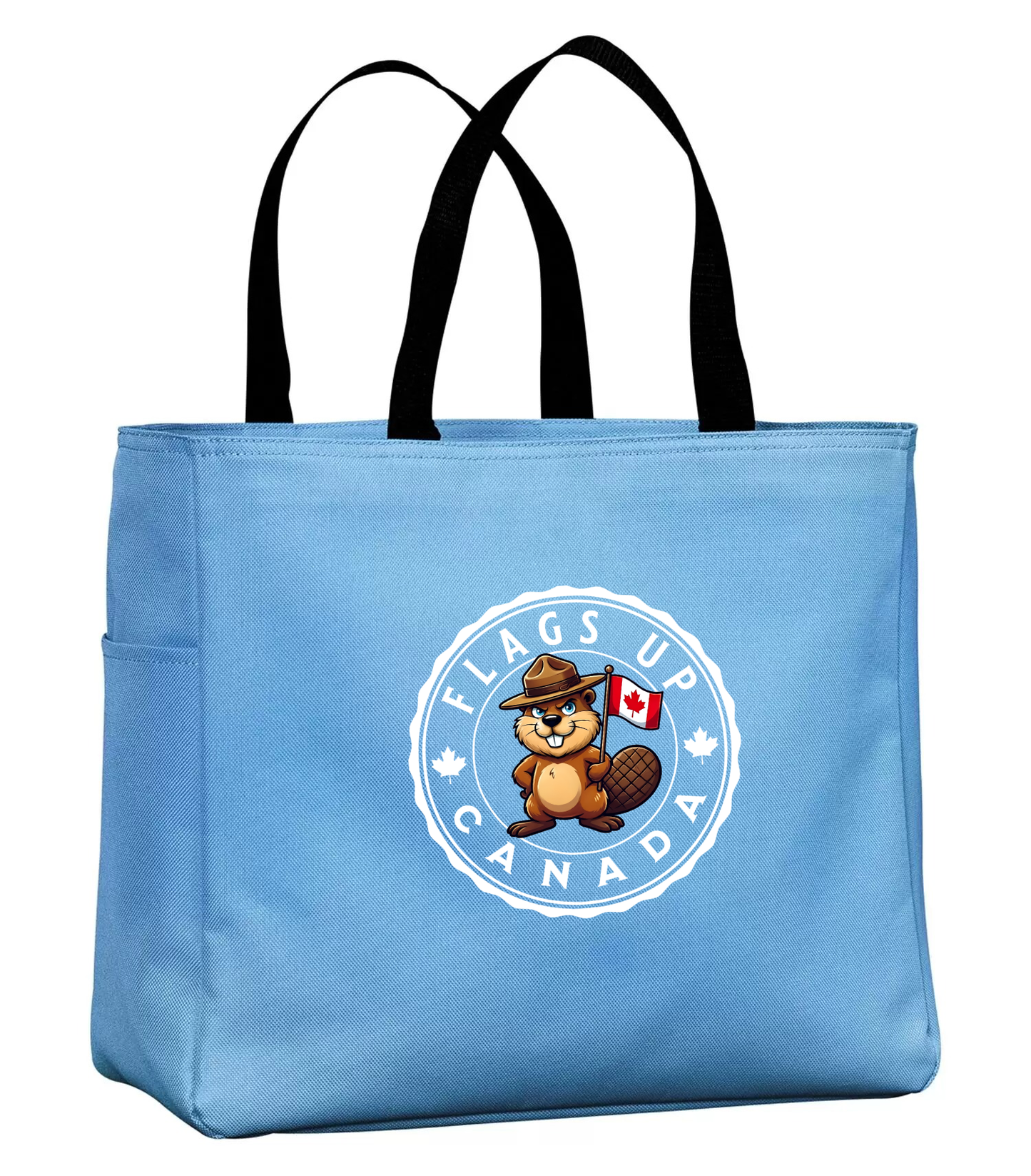 Flags Up Male Beaver Tote Bag