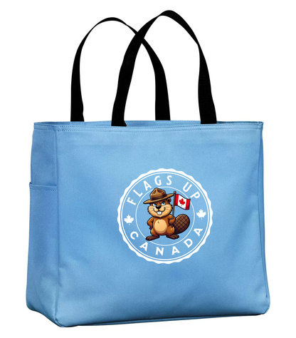 Flags Up Male Beaver Tote Bag