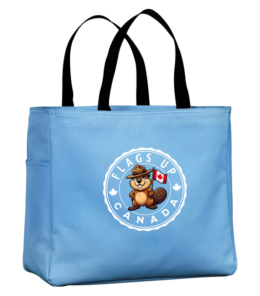 Flags Up Male Beaver Tote Bag