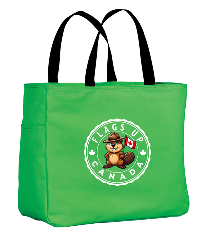 Flags Up Male Beaver Tote Bag