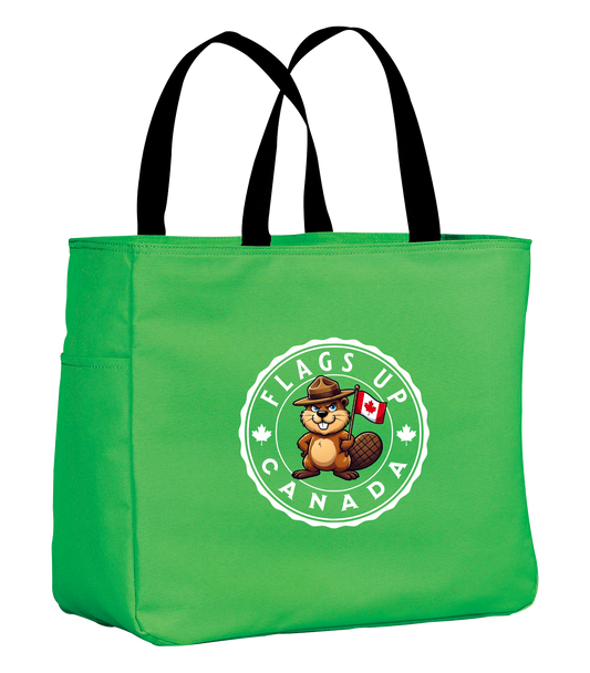 Flags Up Male Beaver Tote Bag