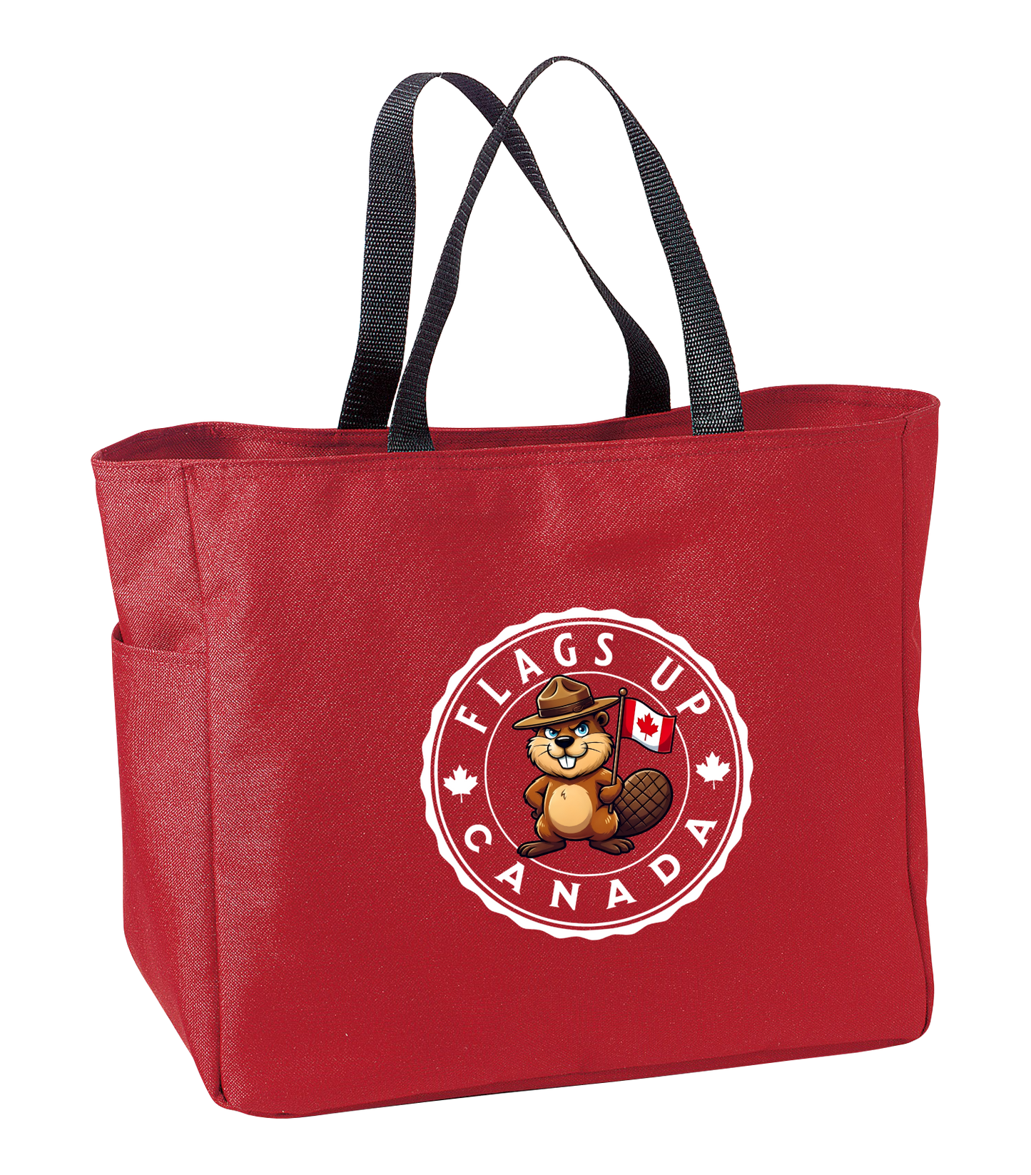 Flags Up Male Beaver Tote Bag