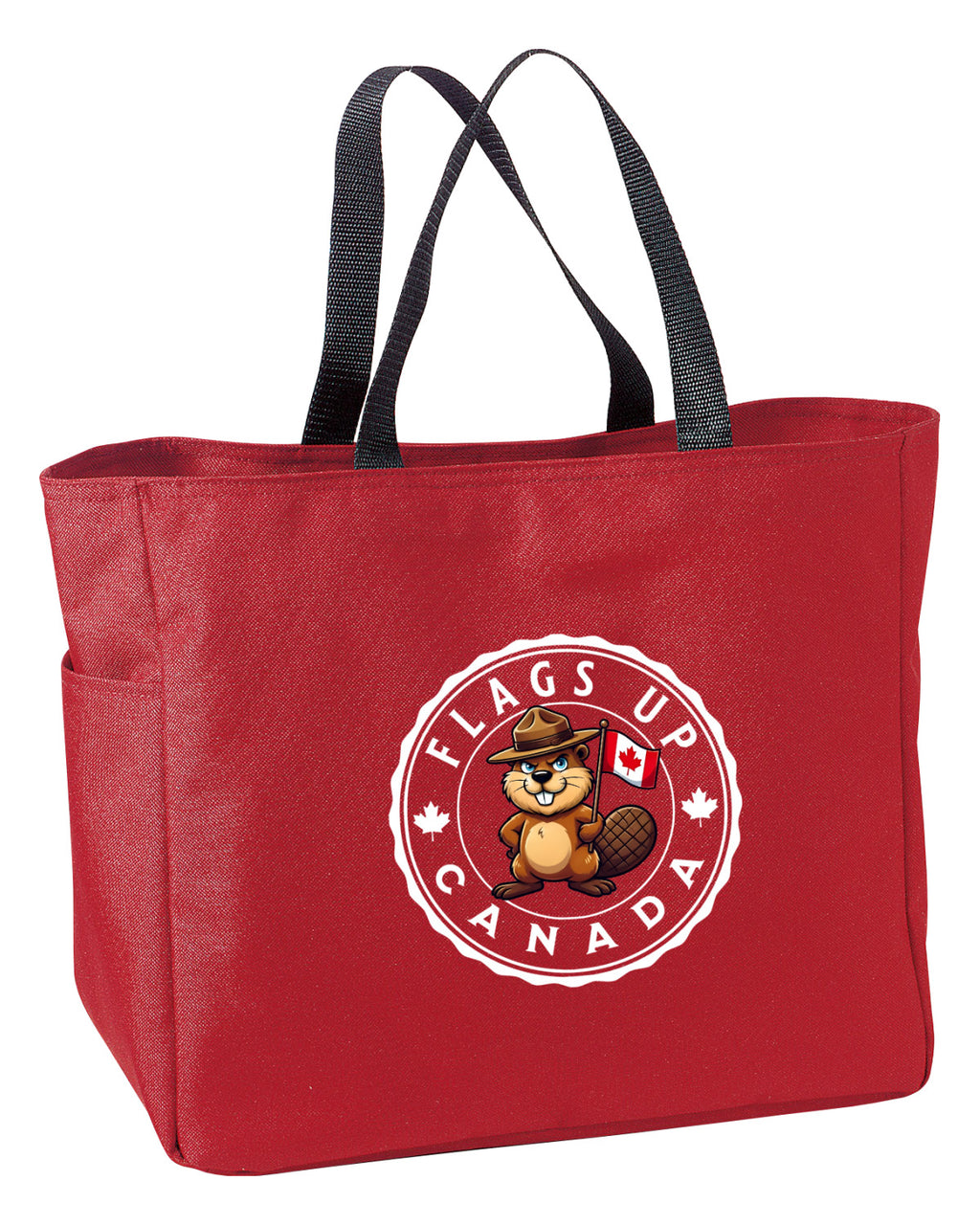 Flags Up Male Beaver Tote Bag