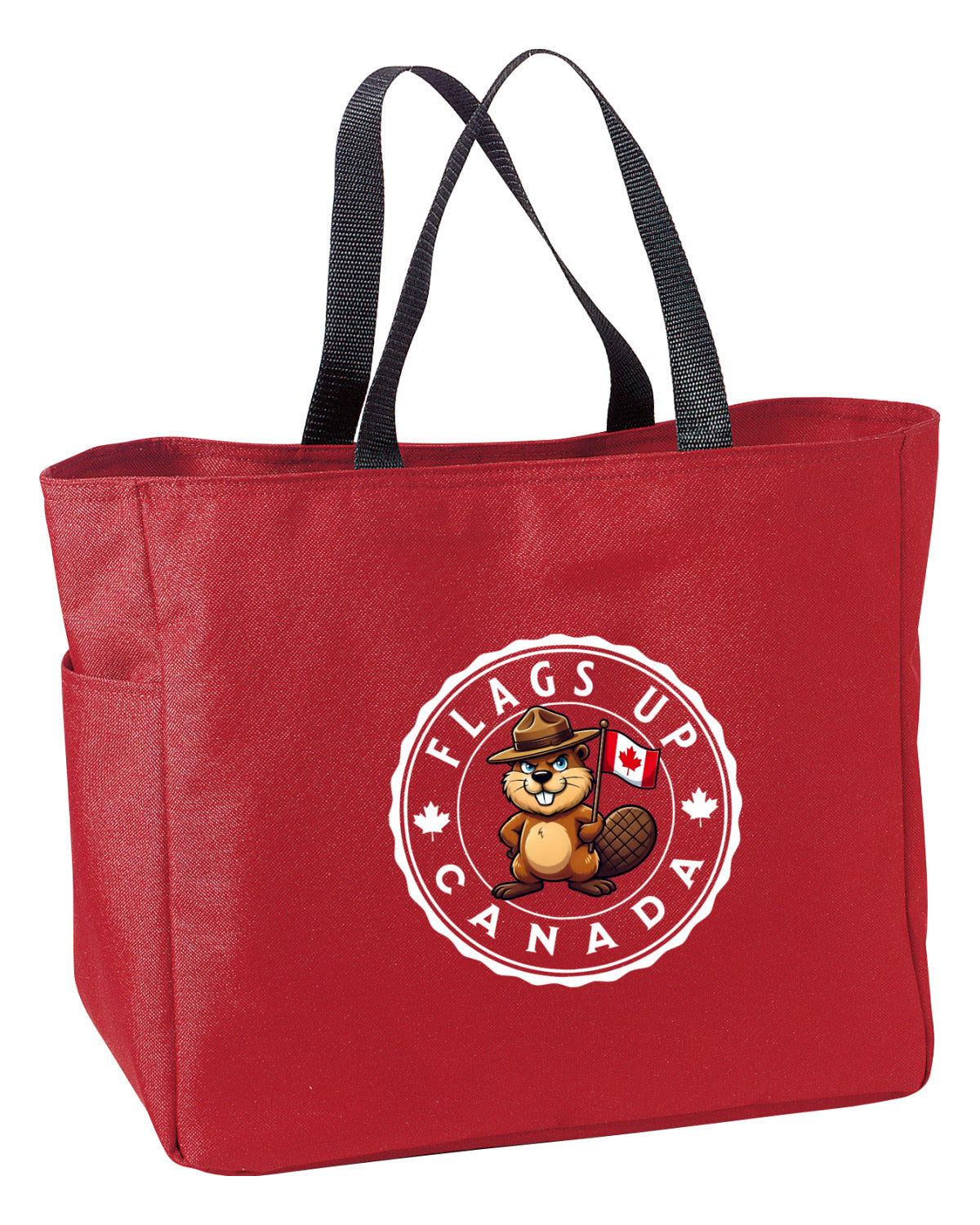 Flags Up Male Beaver Tote Bag