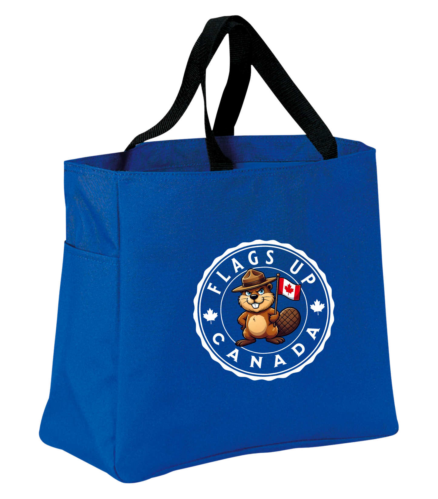 Flags Up Male Beaver Tote Bag