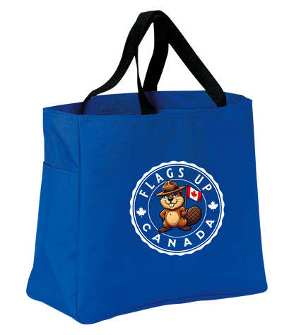Flags Up Male Beaver Tote Bag