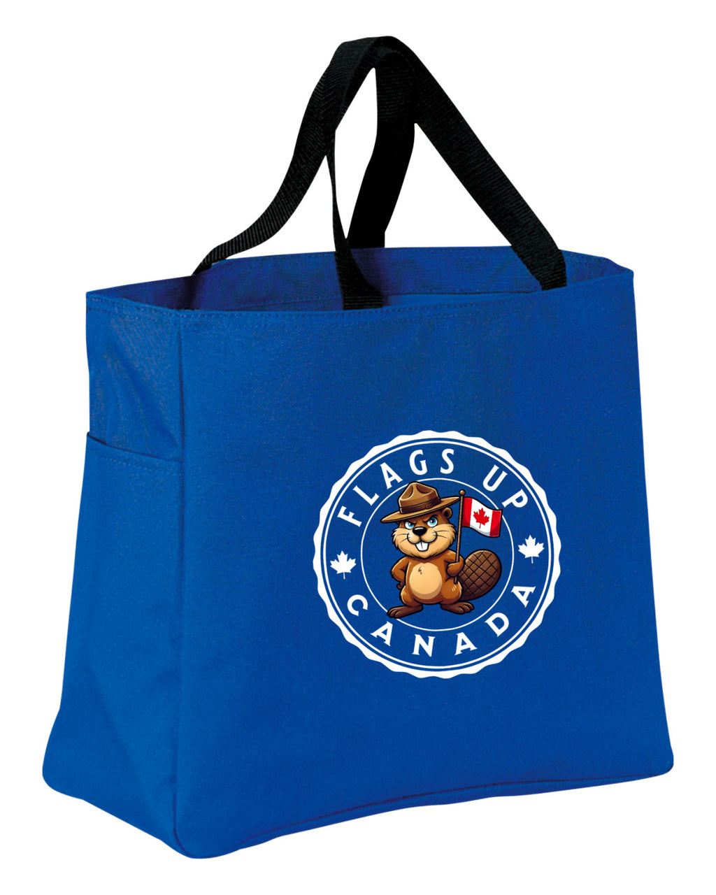 Flags Up Male Beaver Tote Bag