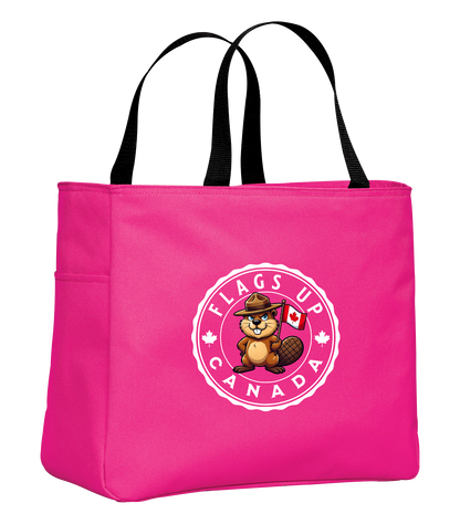 Flags Up Male Beaver Tote Bag