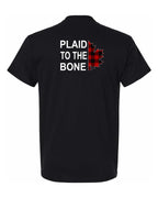 Plaid to the Bone Stacked Leaf Left Chest and Back