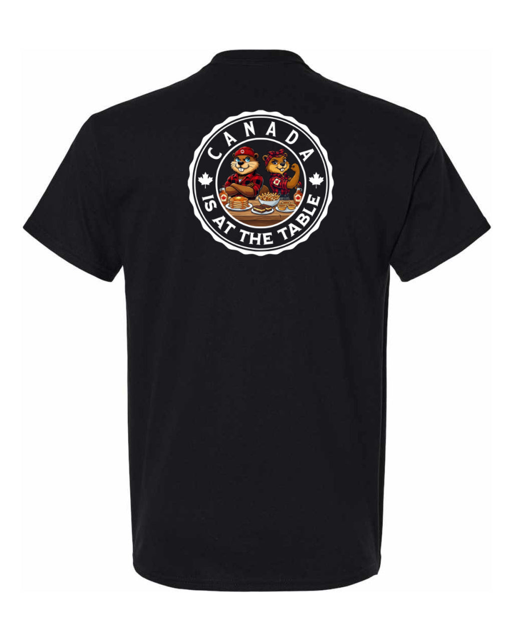 Canada Is At The Table Left Chest And Back Men's Tee