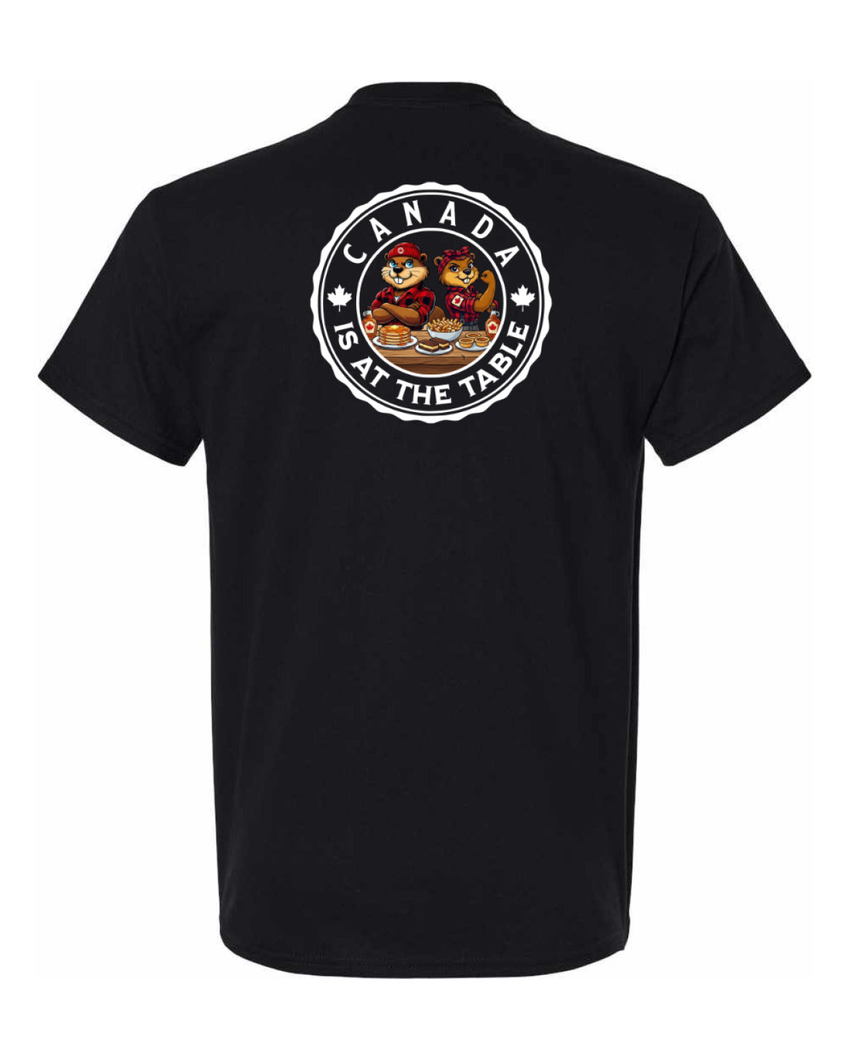 Canada Is At The Table Left Chest And Back Men's Tee