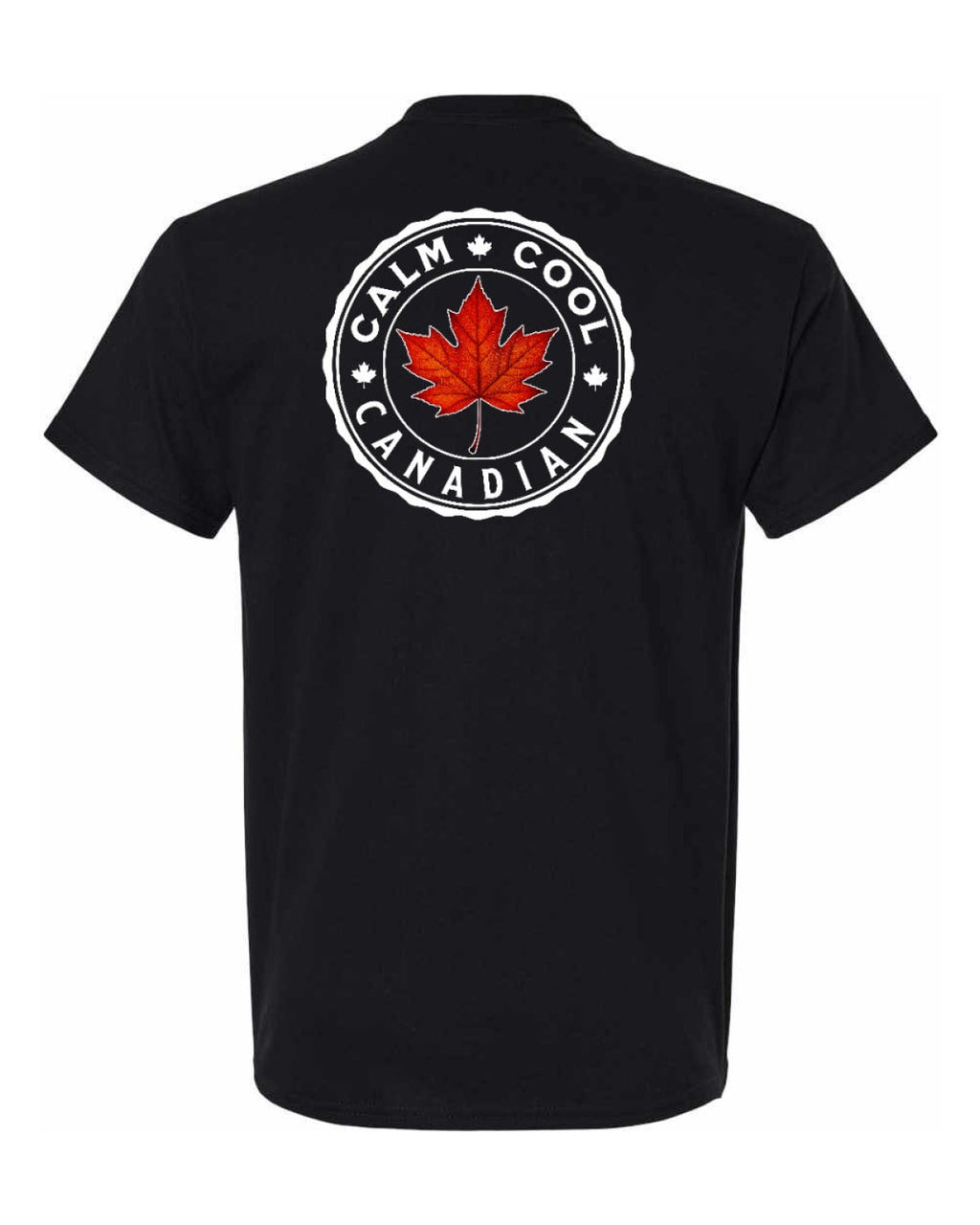 Calm Cool Canadian Leaf Left Chest & Back Men's Tee