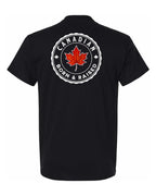 Canadian Born And Raised Left Chest & Back  Men's Tee