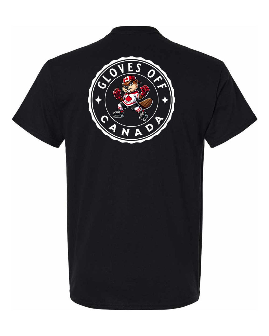 Gloves Off Beaver Left Chest & Back  Men's Tee