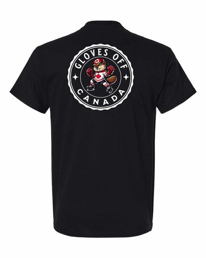 Gloves Off Beaver Left Chest and Back Men's Tee - Gildan Canada (sewn Internationally)