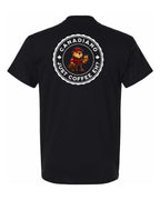 Canadiano Just Coffee Eh Male Beaver Left Chest & Back Men's Tee