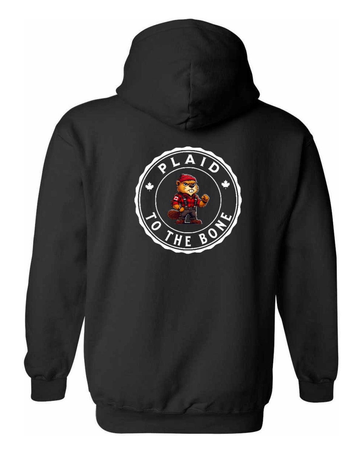 Plaid to the Bone Beaver Left Chest and Back Pullover - Unisex