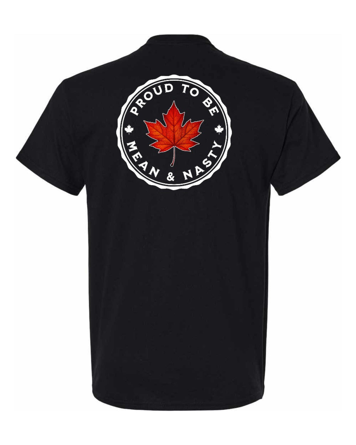Proud to be Mean and Nasty Leaf Left Chest & Back  Men's Tee