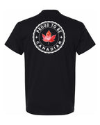 Proud to Be Canadian Leaf Left Chest & Back Men's Tee