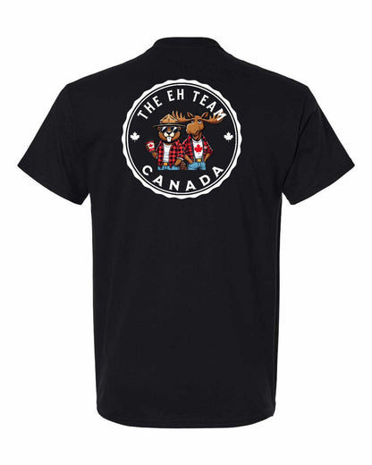 The EH team Left Chest and Back Men's Tee - Gildan Canada (sewn Internationally)
