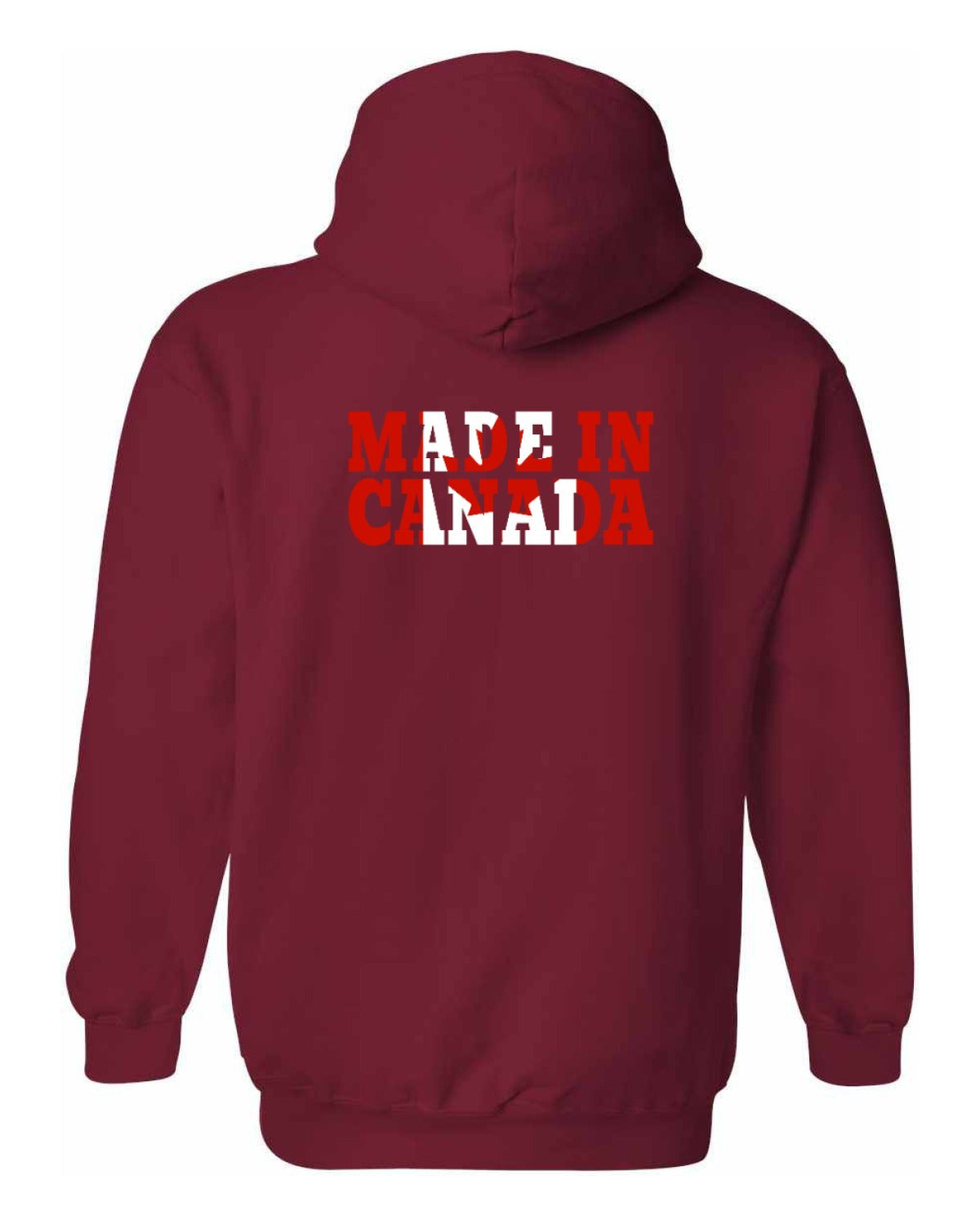 Made in Canada Flag Background Left Chest and Back Pullover - Unisex