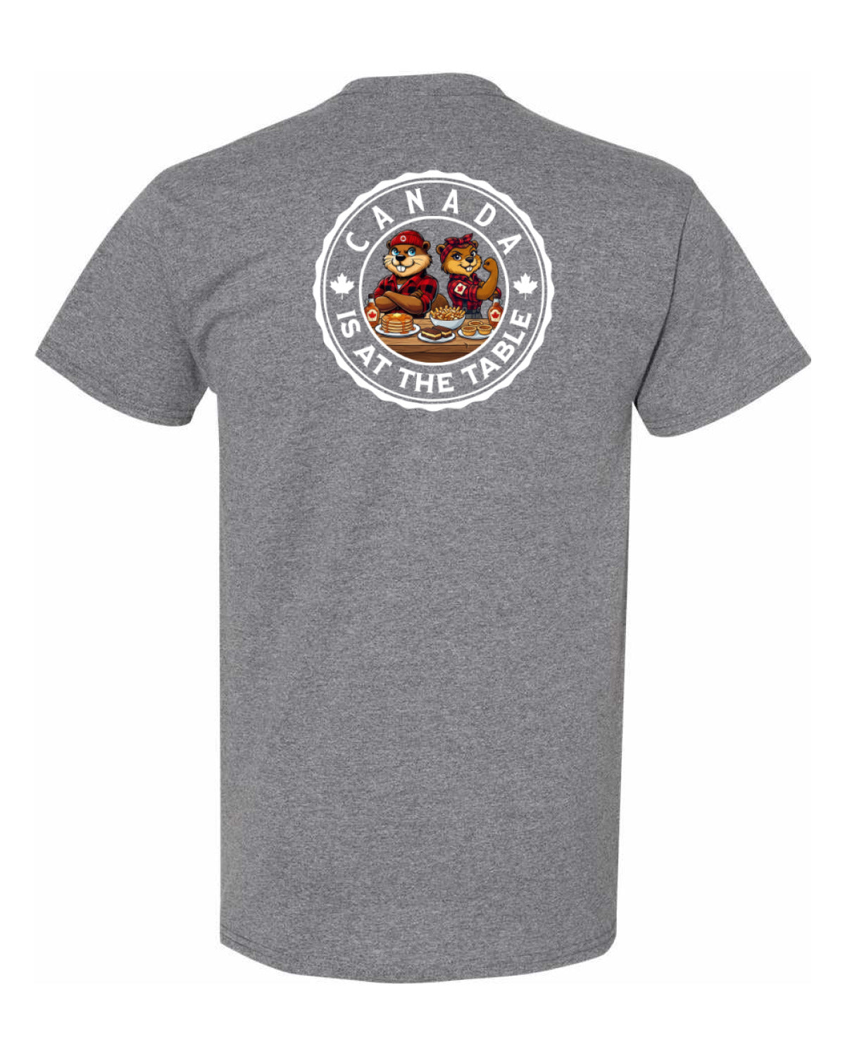 Canada Is At The Table Left Chest And Back Men's Tee