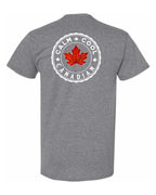 Calm Cool Canadian Leaf Left Chest & Back Men's Tee