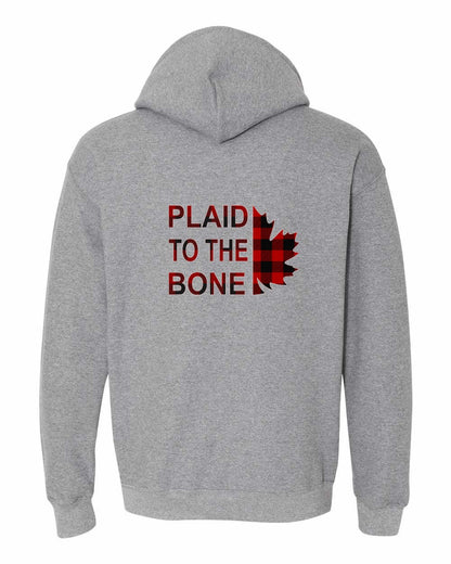 Plaid to the Bone Stacked Leaf Left Chest and Back Pullover - Gildan Canada (sewn Internationally)
