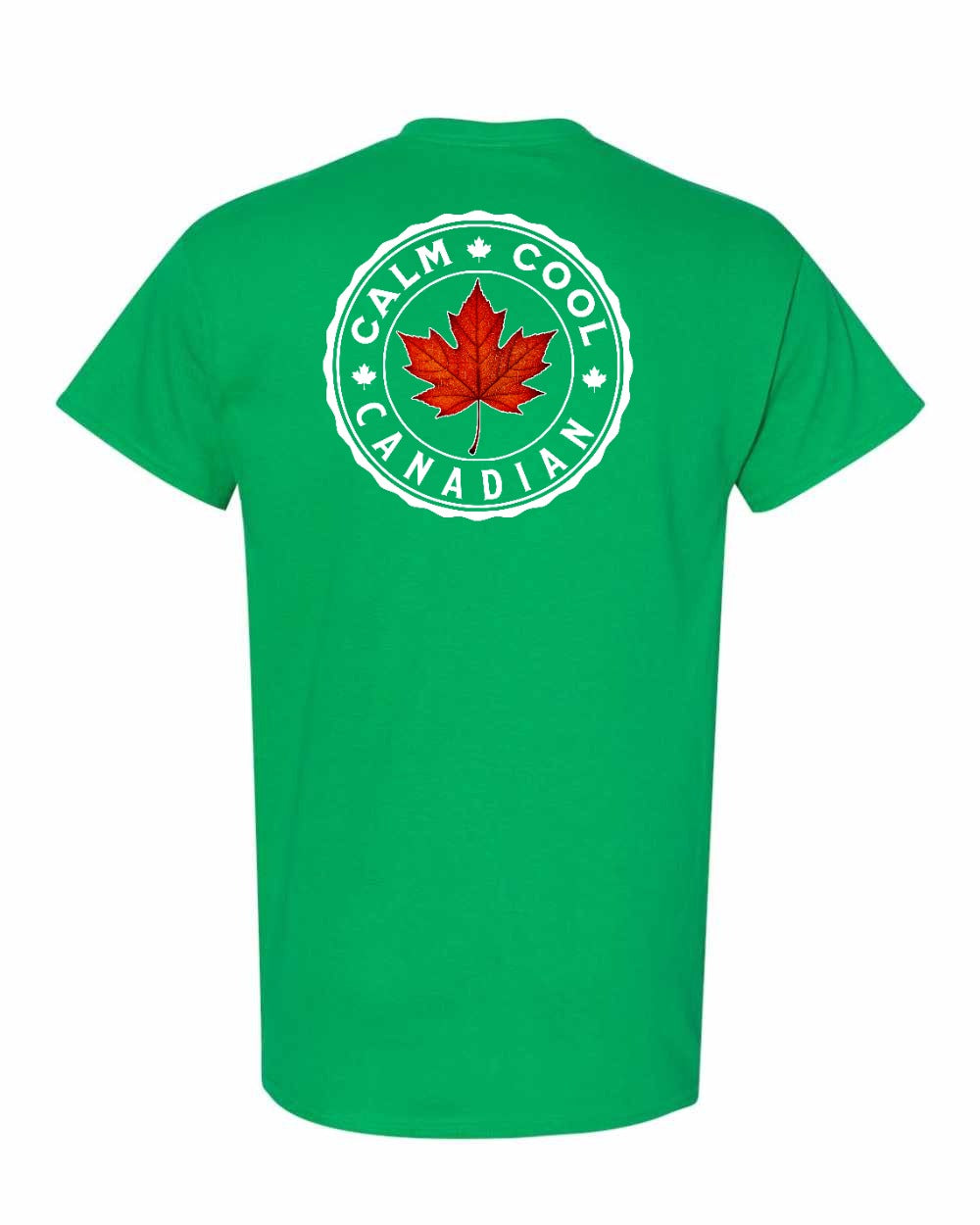 Calm Cool Canadian Leaf Left Chest & Back Men's Tee