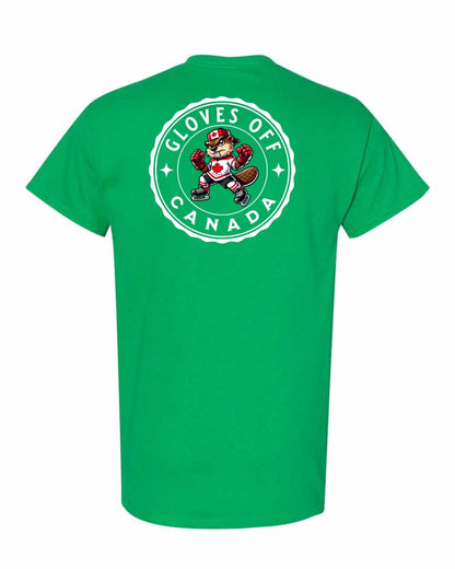 Gloves Off Beaver Left Chest & Back Men's Tee - Gildan Canada (sewn Internationally)