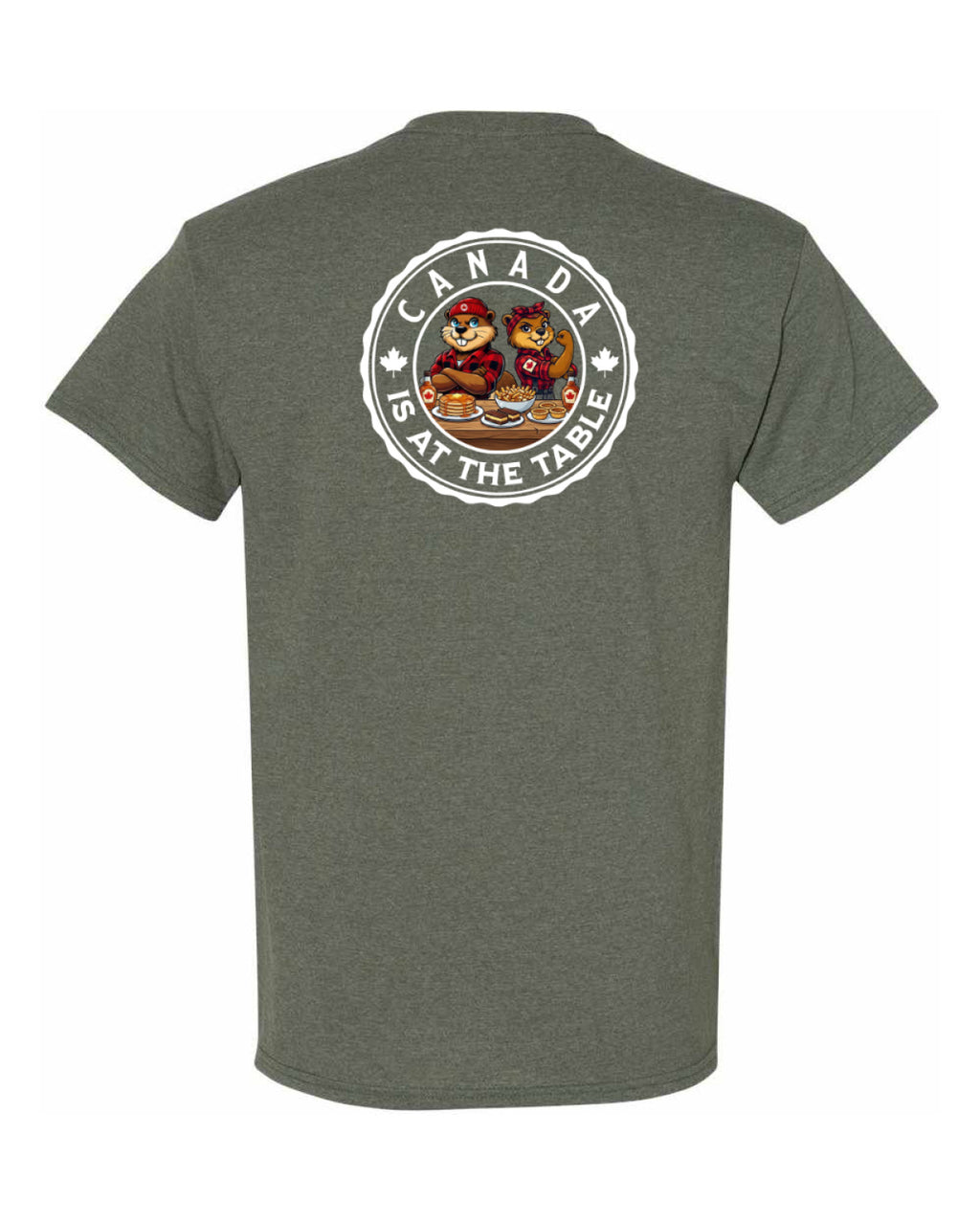 Canada Is At The Table Left Chest And Back Men's Tee