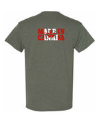 Made in Canada Flag Background Left Chest And Back Men's Tee
