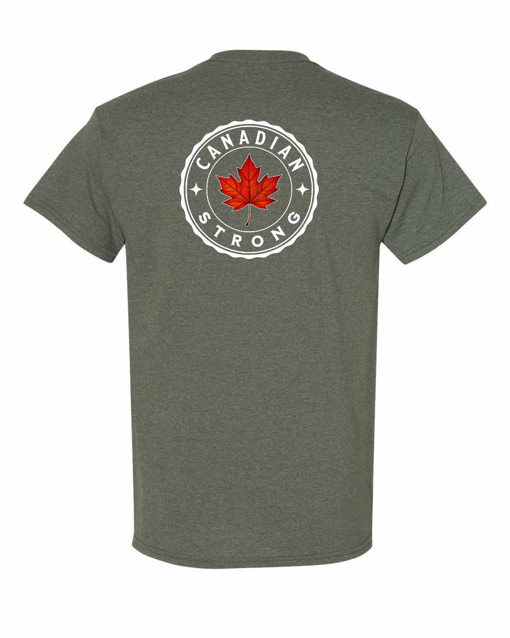 Canadian Strong Leaf Left Chest & Back Men's Tee - Gildan Canada (sewn Internationally)