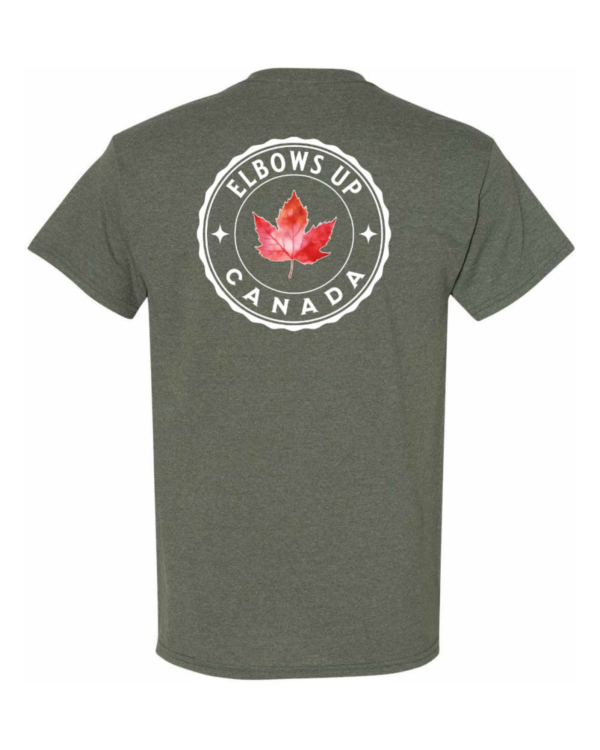 Elbows up Leaf Left Chest & Back Men's Tee