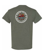Proud to be Mean and Nasty Beaver and Moose Left Chest and Back Men's Tee