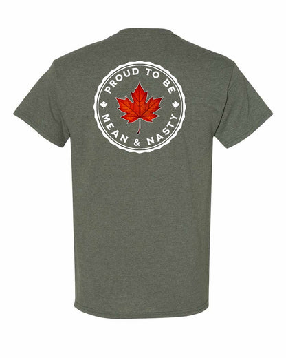 Proud to be Mean and Nasty Leaf Left Chest & Back Men's Tee - Gildan Canada (sewn Internationally)