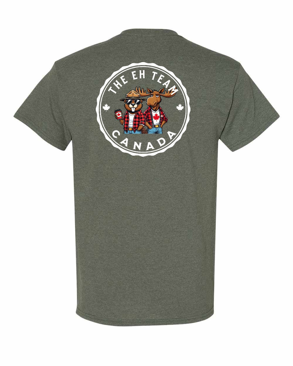 Eh Team! Left Chest & Back Men's Tee - Gildan Canada (sewn Internationally)