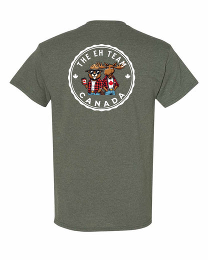 Eh Team! Left Chest & Back Men's Tee - Gildan Canada (sewn Internationally)
