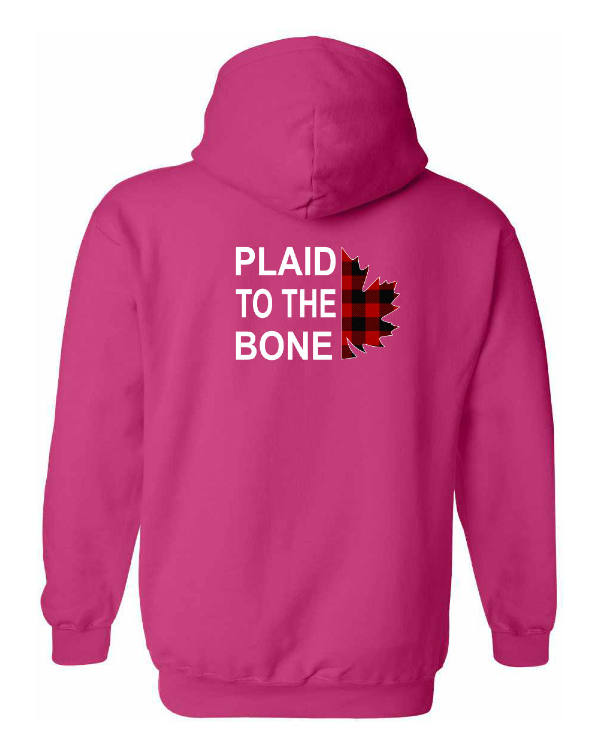 Plaid to the Bone Stacked Leaf Left Chest and Back Pullover - Unisex