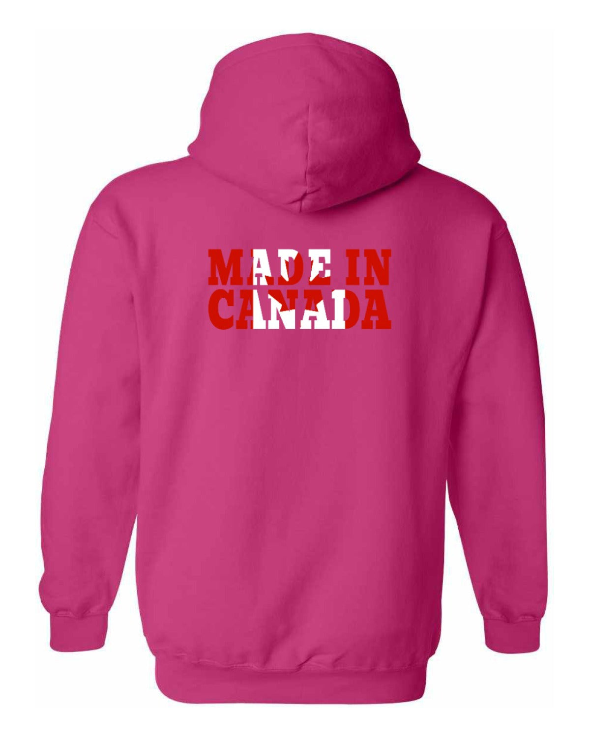 Made in Canada Flag Background Left Chest and Back Pullover - Unisex