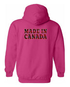 Made in Canada Plaid Background Left Chest and Back Pullover - Unisex
